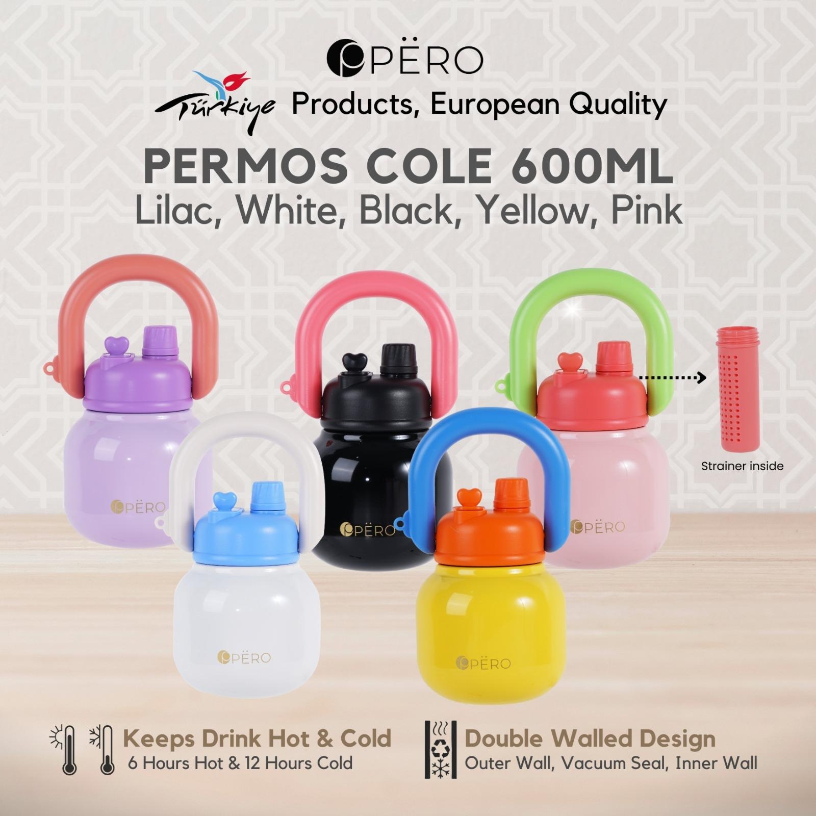 Cole Permos 600ML - Black, White, Pink, Yellow, Lilac