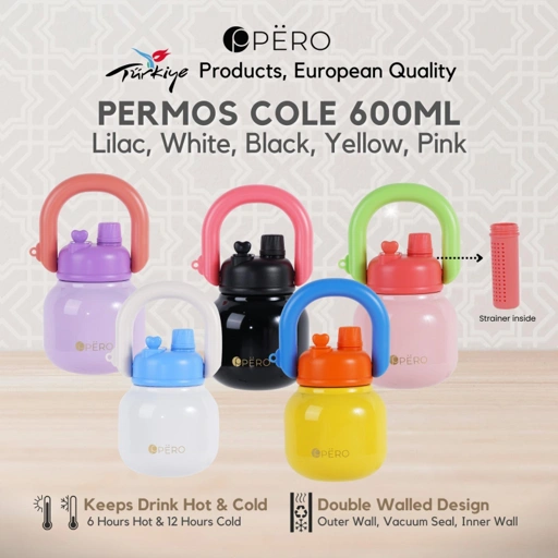 Image of Cole Permos 600ML / Termos Botol 600ML Anti Tumpah Tahan Panas dan Dingin / Botol Minum Vacuum