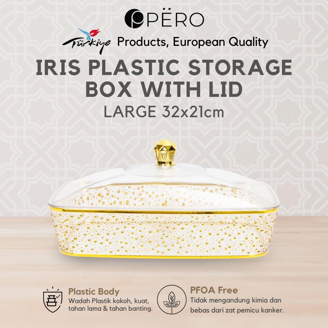 Pero IRIS Plastic Storage Box With Lid Large/ Medium/ Small