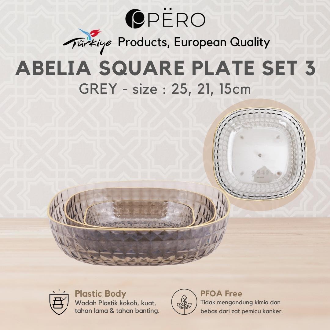 Pero Abelia Square Plate Set 3