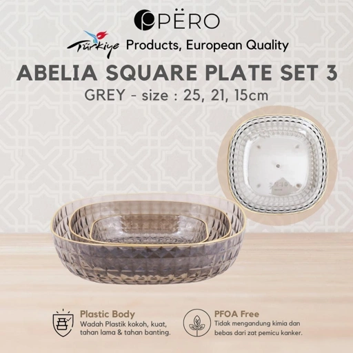Image of Pero Abelia Square Plate Set 3