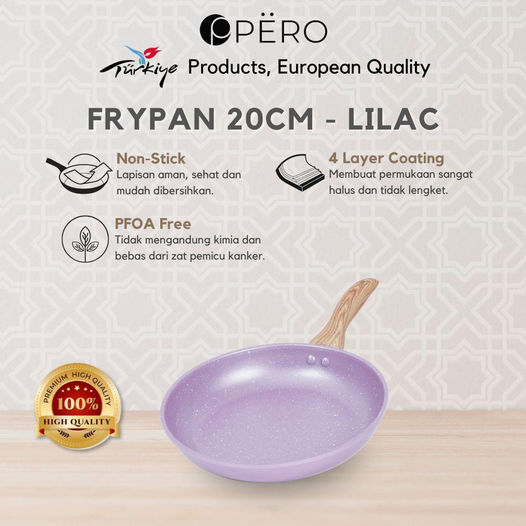 [Mid Month Sale] Frypan 20cm Nonstick Granite - Rose Gold, Creamy, Lilac