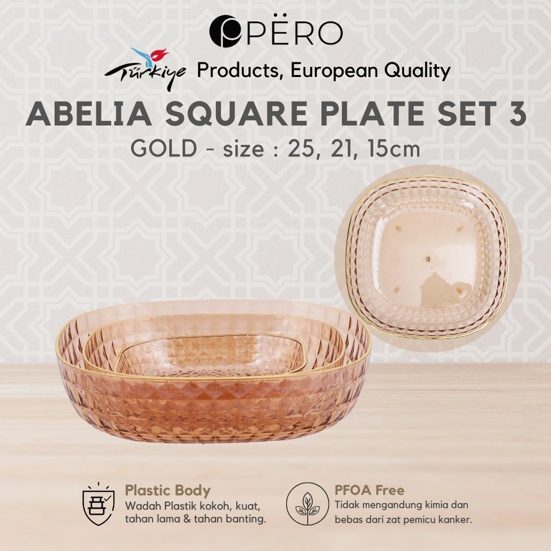 Pero Abelia Square Plate Set 3