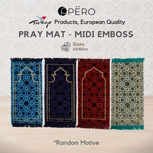 Image of Sajadah Premium Tebal Turki Mix Motif Midi Emboss
