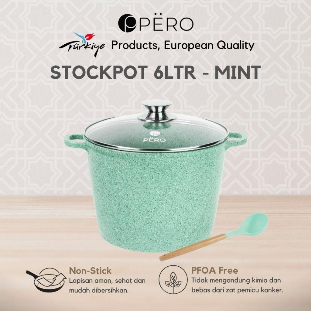 PERO Stock Pot 6Ltr - Creamy, Mint, Rose Gold