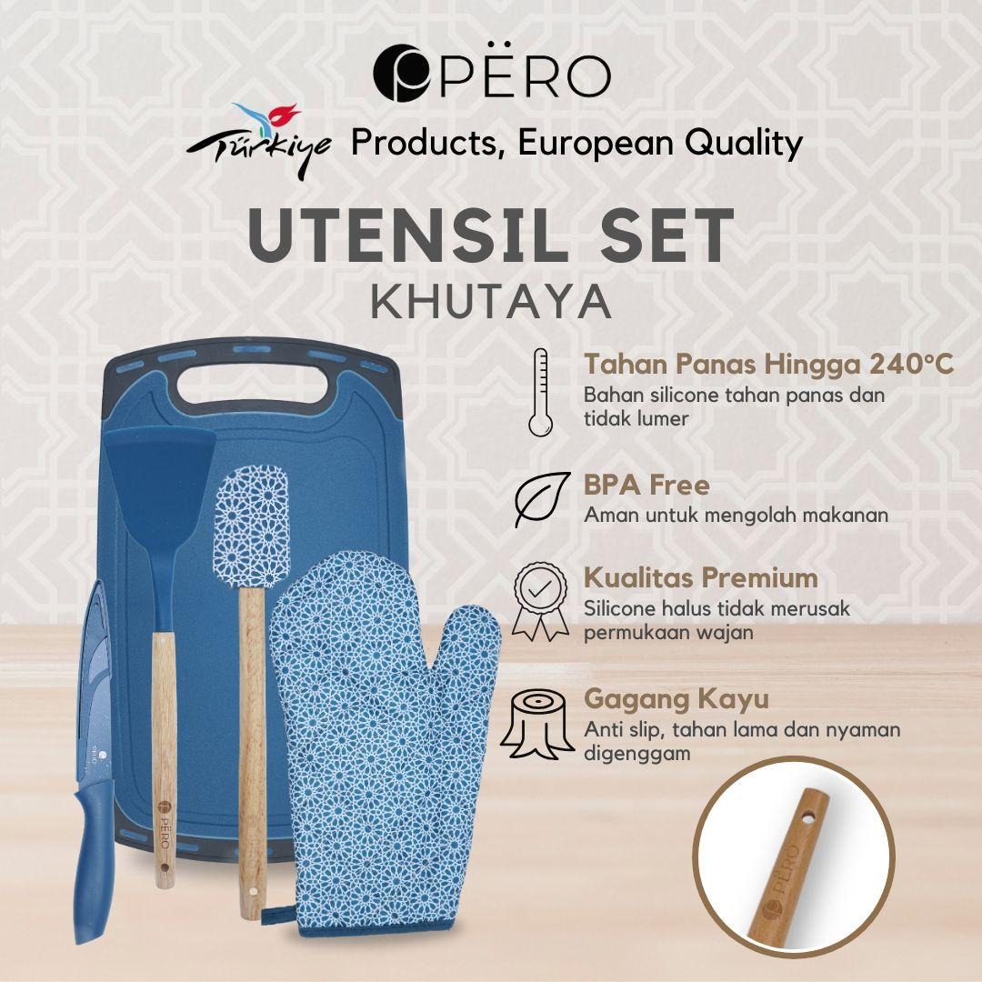 PERO Utensils Set / Alat Masak Of 5 with Oven Gloves - Izmir, Khutaya, Bursa, Cappadocia