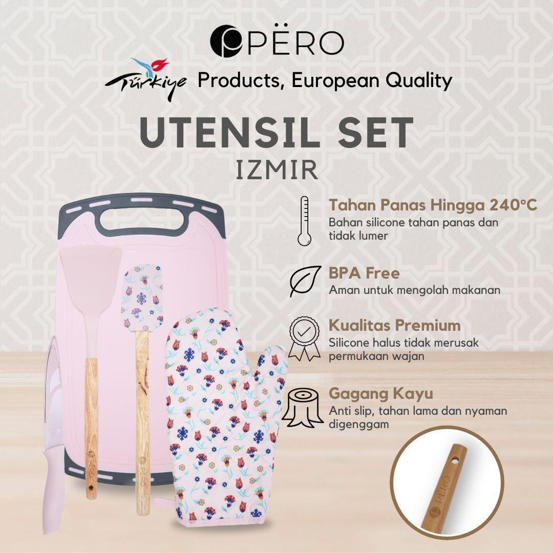 PERO Utensils Set / Alat Masak Of 5 with Oven Gloves - Izmir, Khutaya, Bursa, Cappadocia