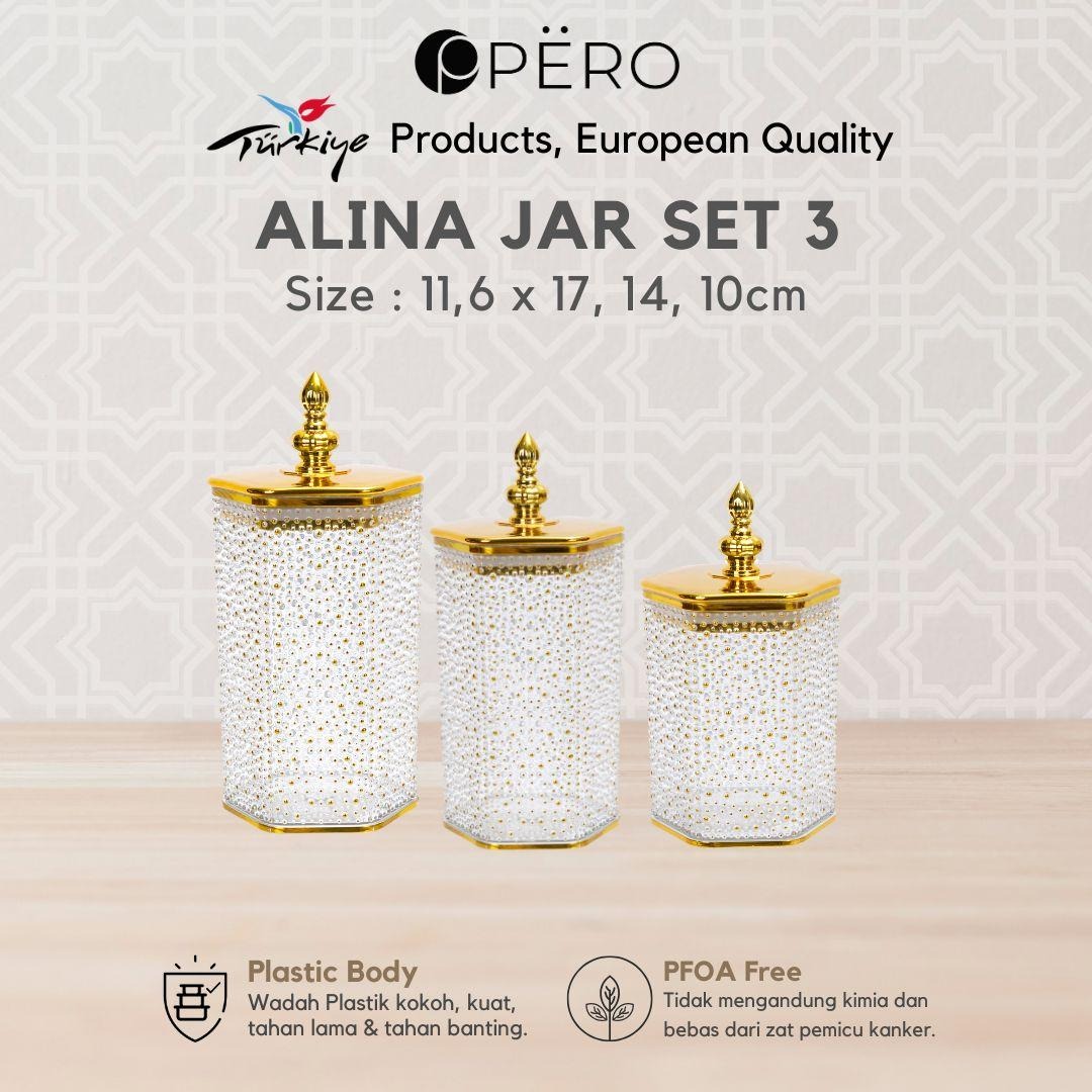 Pero Alina Jar Set 3 / Toples Isi 3 / Toples Plastik Isi 3