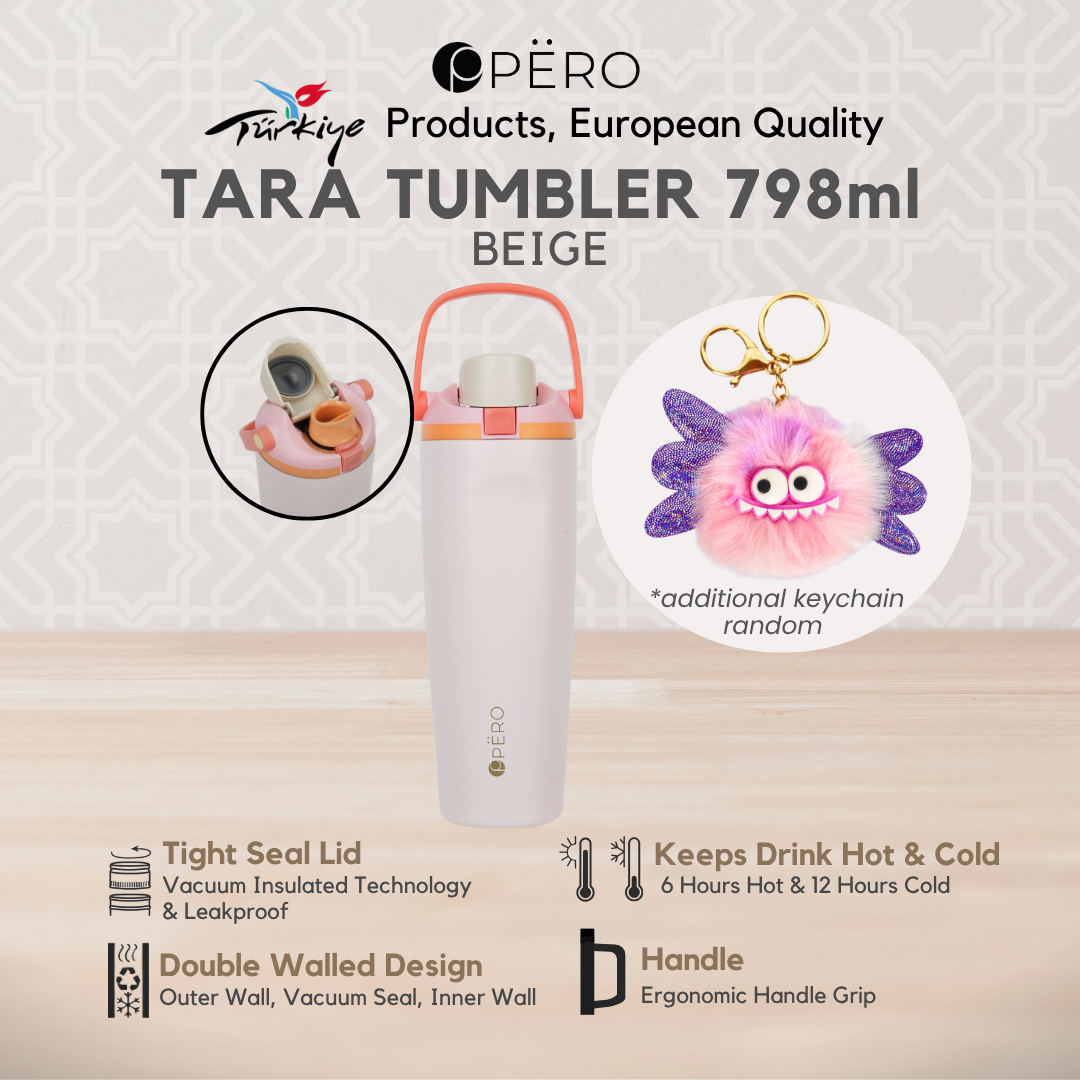PERO Tara Tumbler / Botol Minum 798ml - Green, Beige