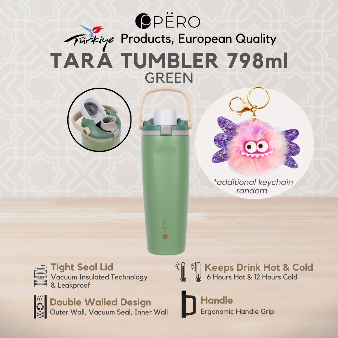 PERO Tara Tumbler / Botol Minum 798ml - Green, Beige