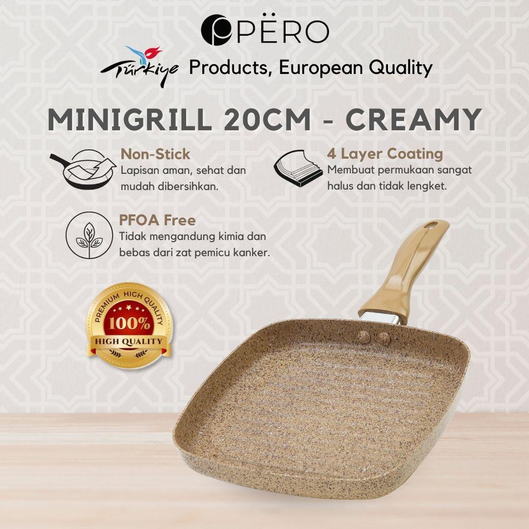 Mini Grillpan 20cm Granite Non Stick - Creamy, Lilac, Rose Gold