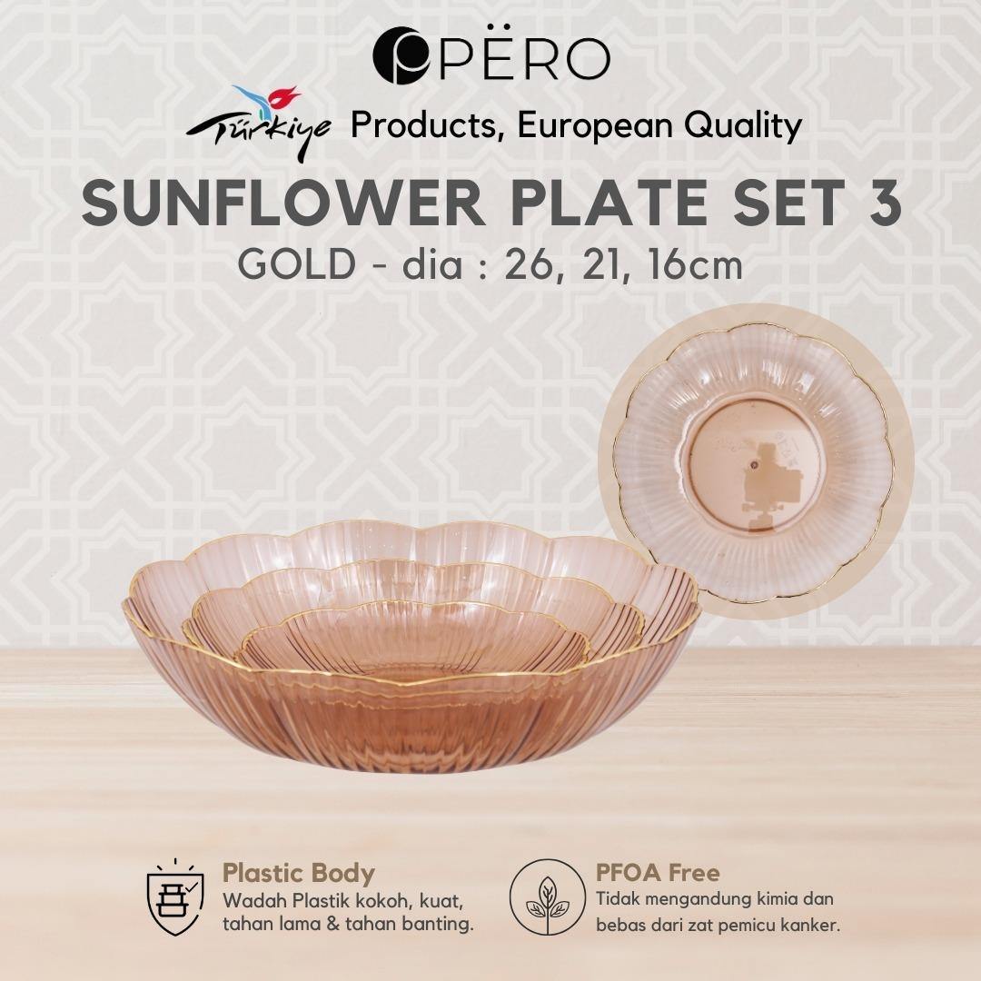 Pero Sunflower Plate Set 3