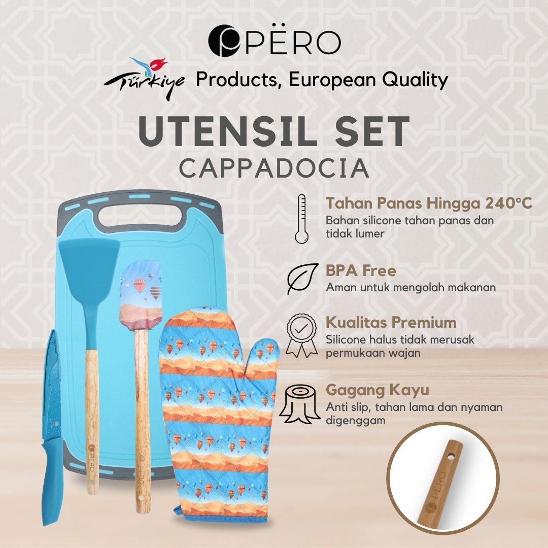 PERO Utensils Set / Alat Masak Of 5 with Oven Gloves - Izmir, Khutaya, Bursa, Cappadocia