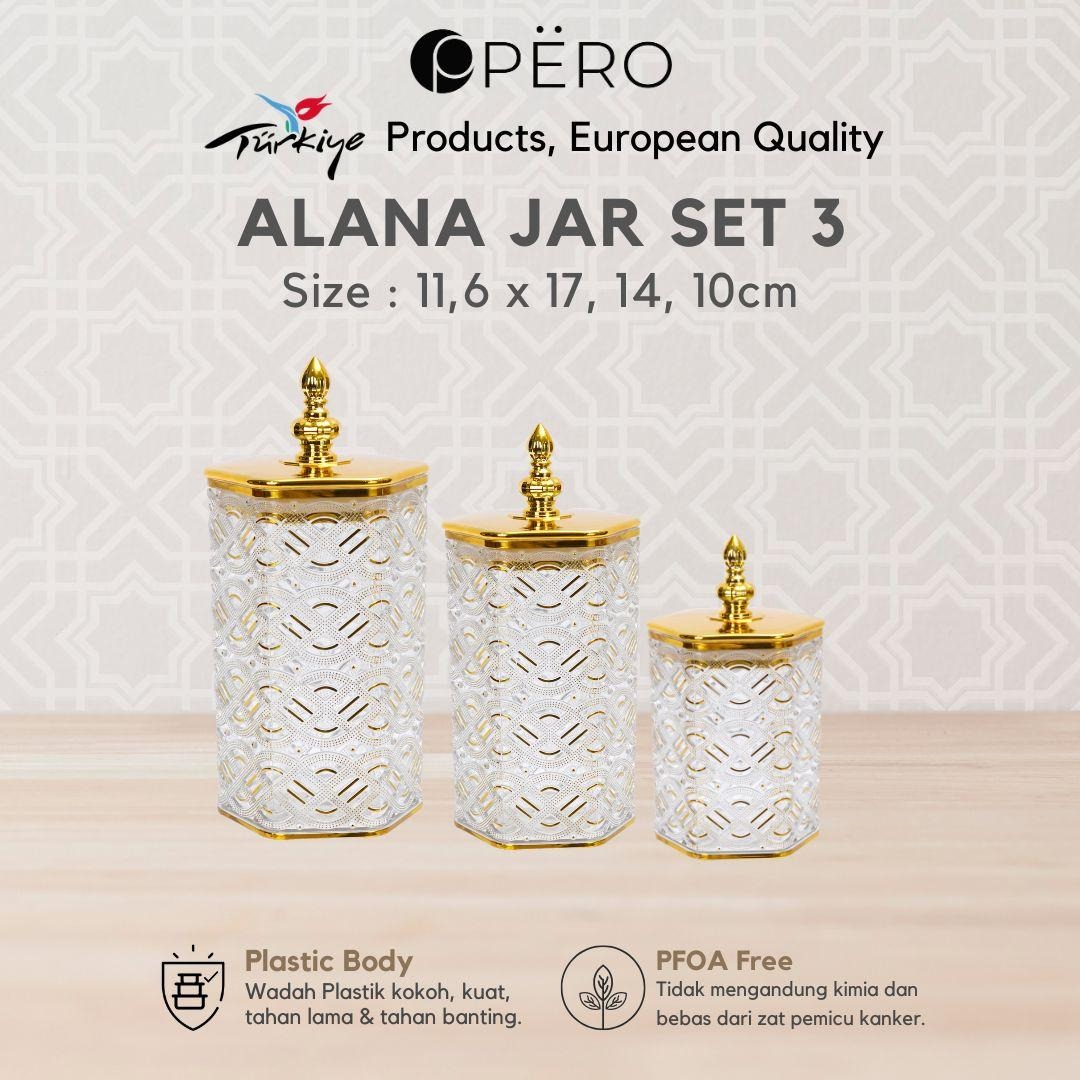 Pero Alana Jar Set 3 / Toples Isi 3 / Toples Plastik Isi 3