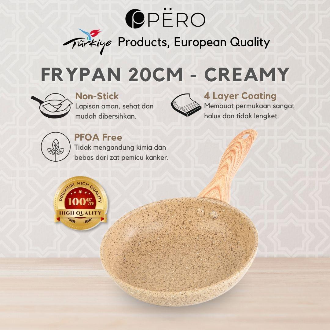 [Mid Month Sale] Frypan 20cm Nonstick Granite - Rose Gold, Creamy, Lilac