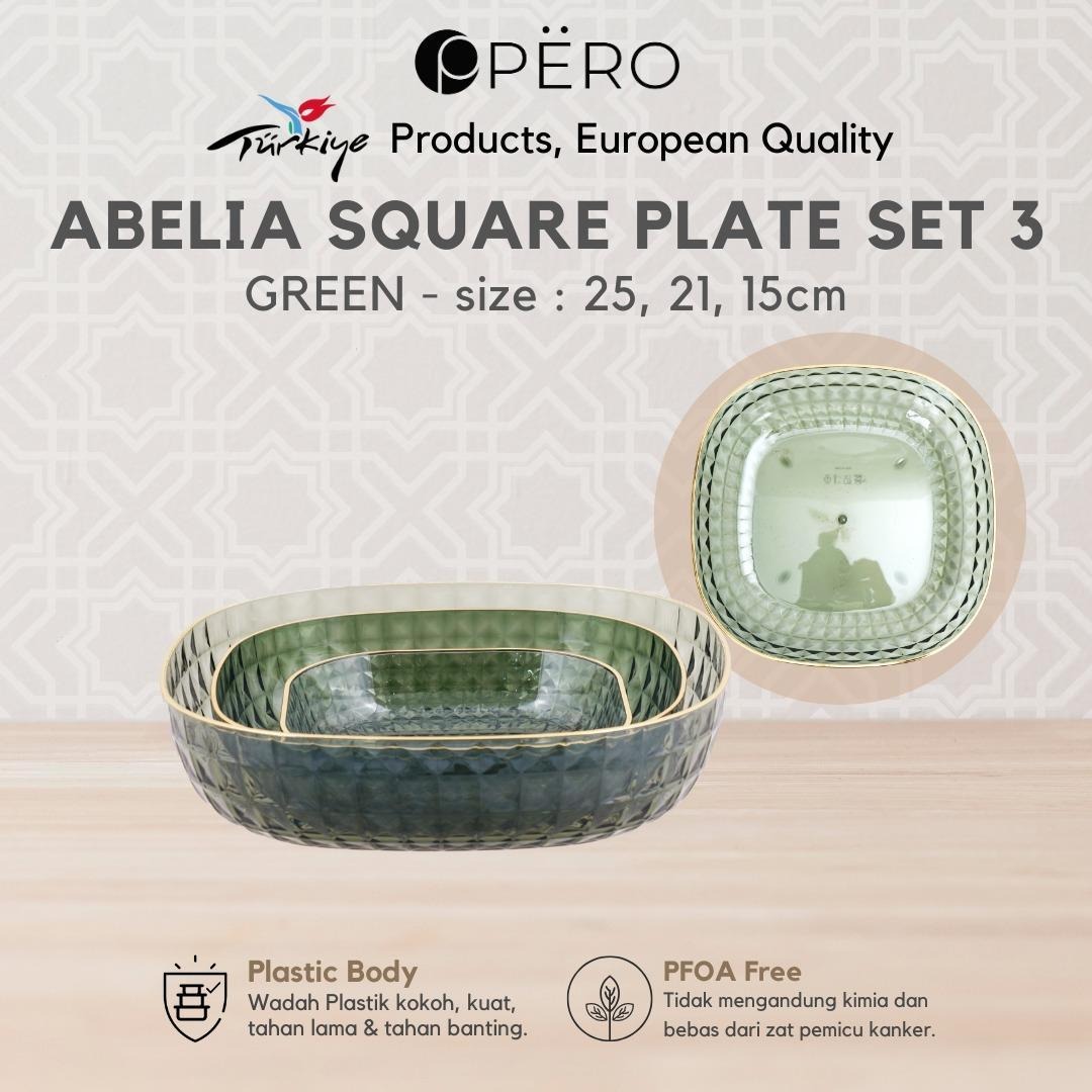 Pero Abelia Square Plate Set 3