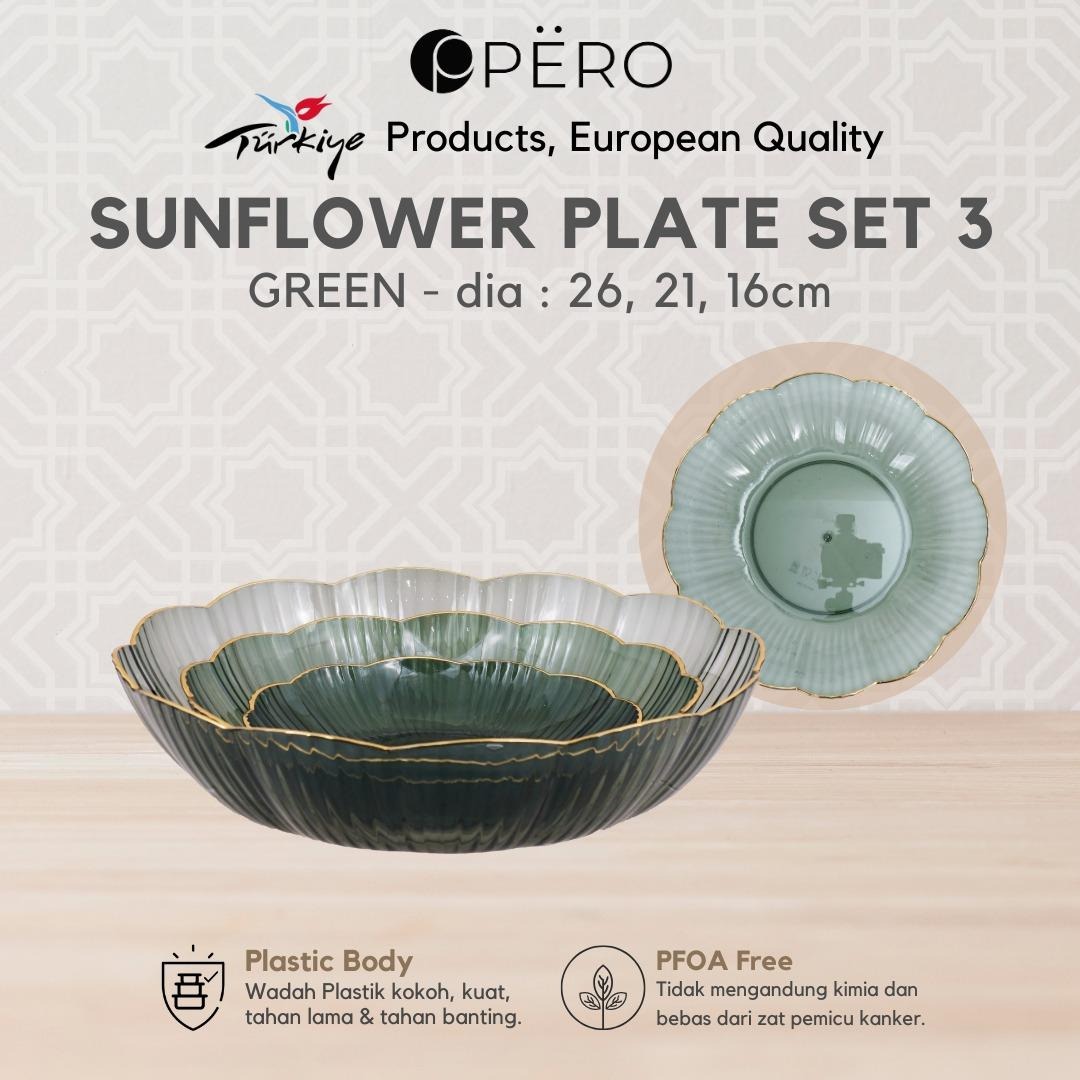 Pero Sunflower Plate Set 3