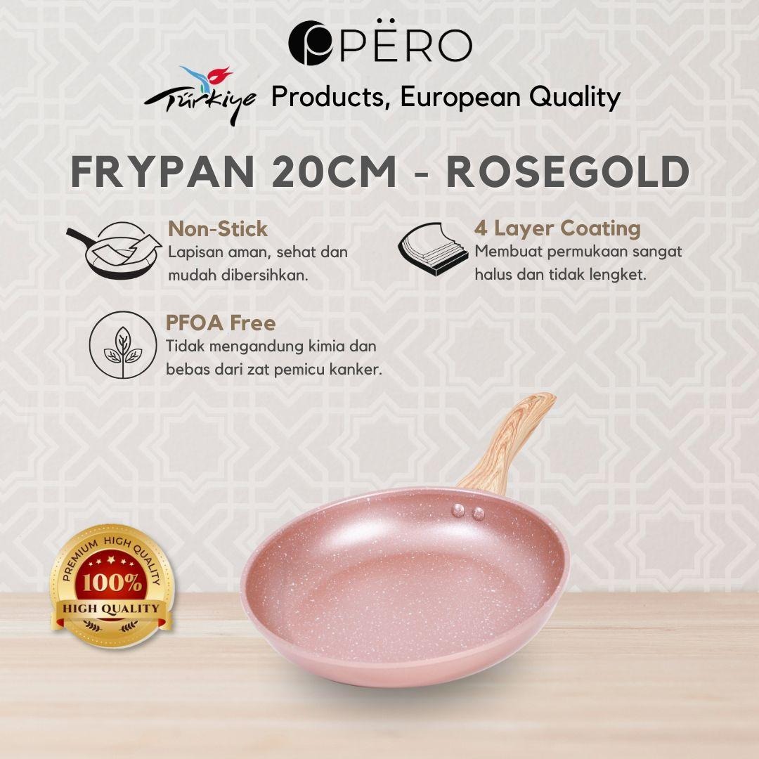 [Mid Month Sale] Frypan 20cm Nonstick Granite - Rose Gold, Creamy, Lilac