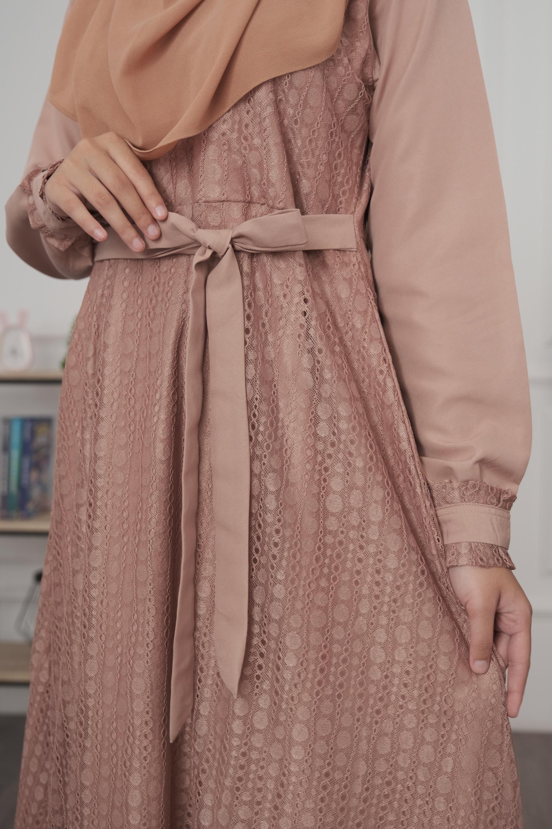 Faeyza Gamis Brukat Muslimah Pesta Mewah