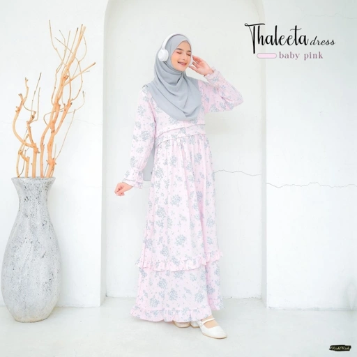 Image of [Pengiriman 01 April 2026] Thaleeta Gamis Motif Bunga Terbaru