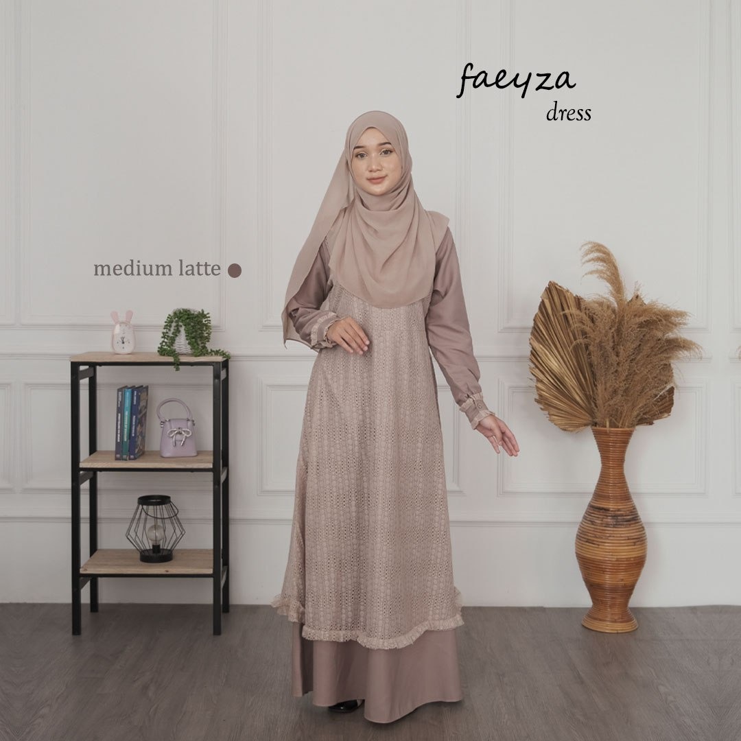 Faeyza Gamis Brukat Muslimah Pesta Mewah