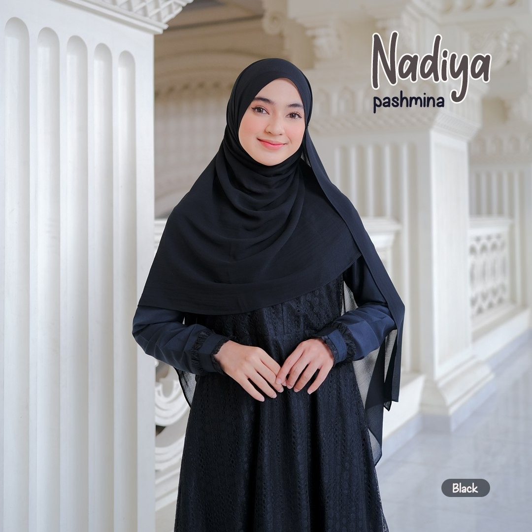Hijab Pashmina Nadiya Bahan Ceruti Baby Doll Premium