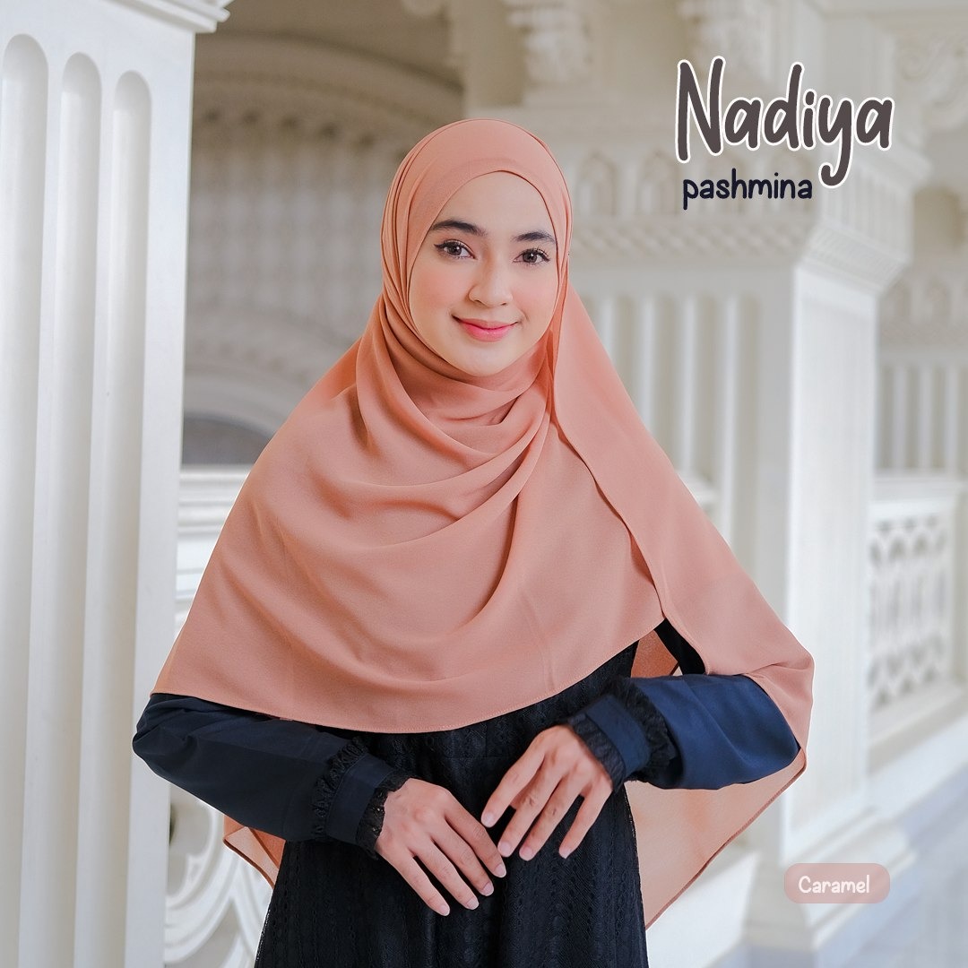 Hijab Pashmina Nadiya Bahan Ceruti Baby Doll Premium