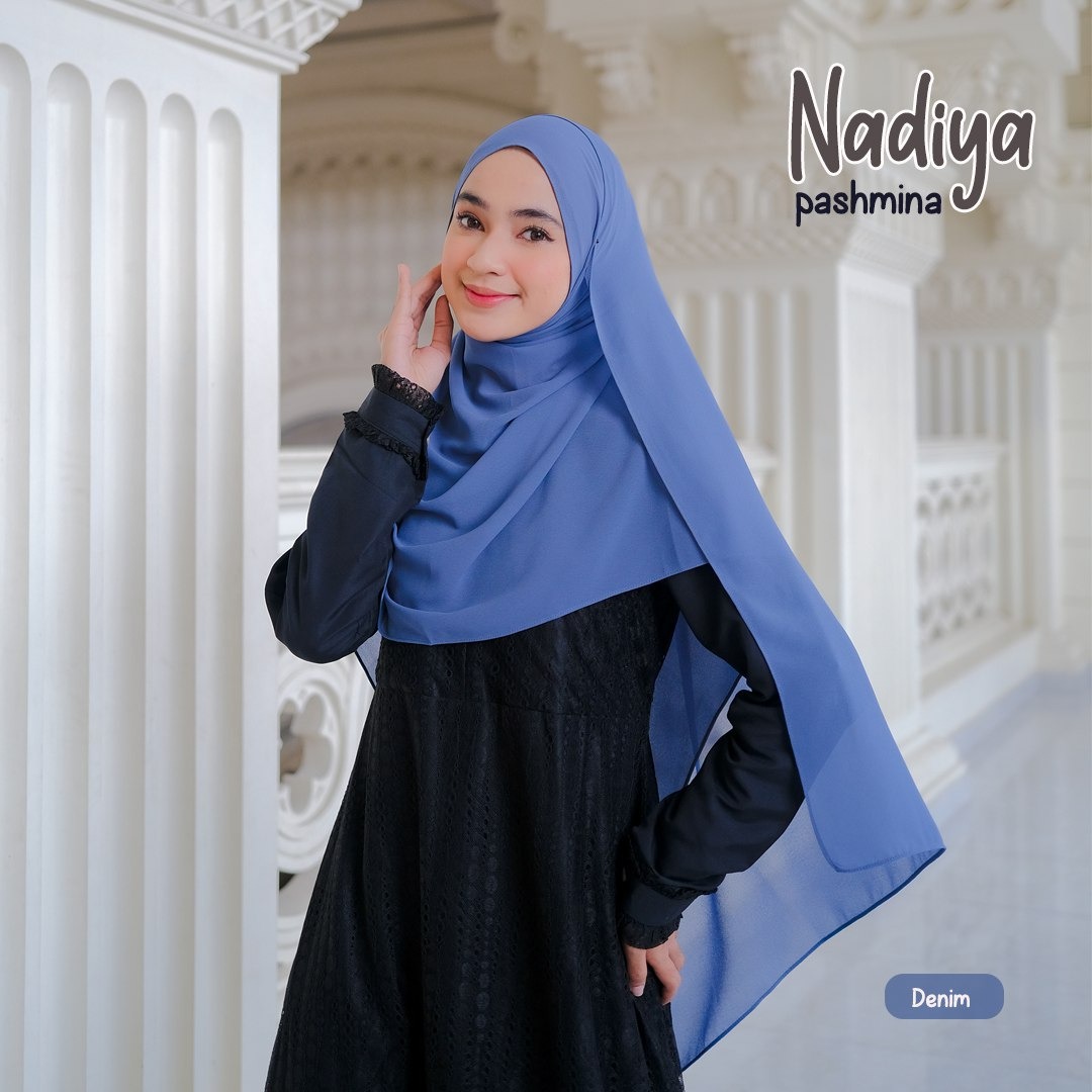 Hijab Pashmina Nadiya Bahan Ceruti Baby Doll Premium