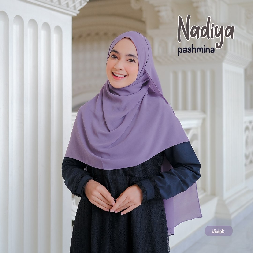Hijab Pashmina Nadiya Bahan Ceruti Baby Doll Premium