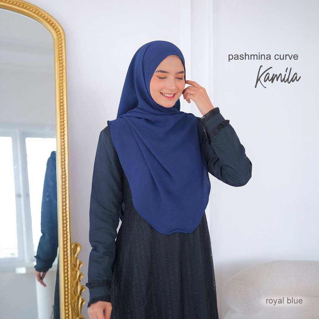 Kamila Hijab - Pashmina Curve Malay Airflow Crinkle Anti Kusut by Riskirich