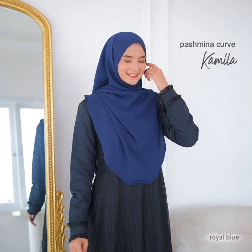 Image of  Kamila Hijab - Pashmina Curve Malay Airflow Crinkle Anti Kusut by Riskirich