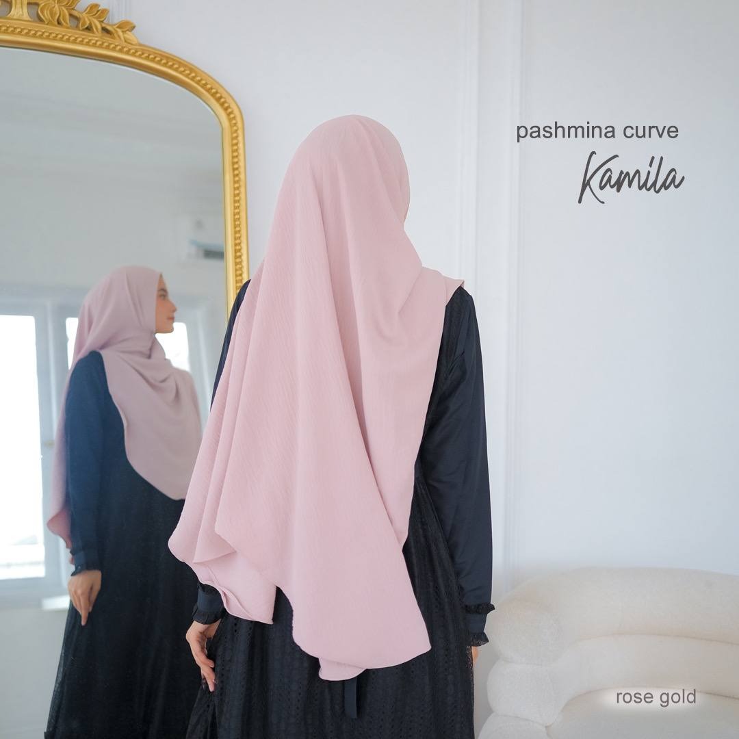Kamila Hijab - Pashmina Curve Malay Airflow Crinkle Anti Kusut by Riskirich