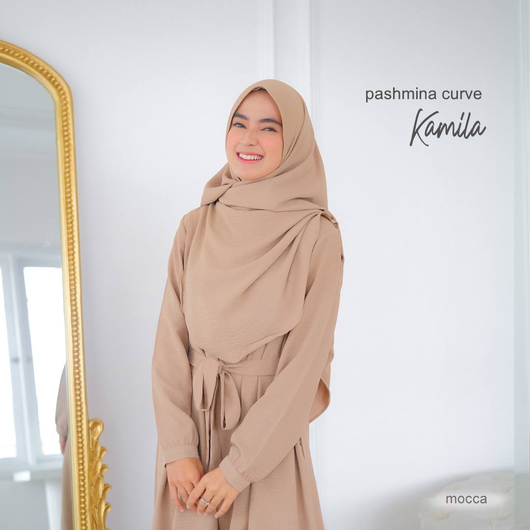 Kamila Hijab - Pashmina Curve Malay Airflow Crinkle Anti Kusut by Riskirich