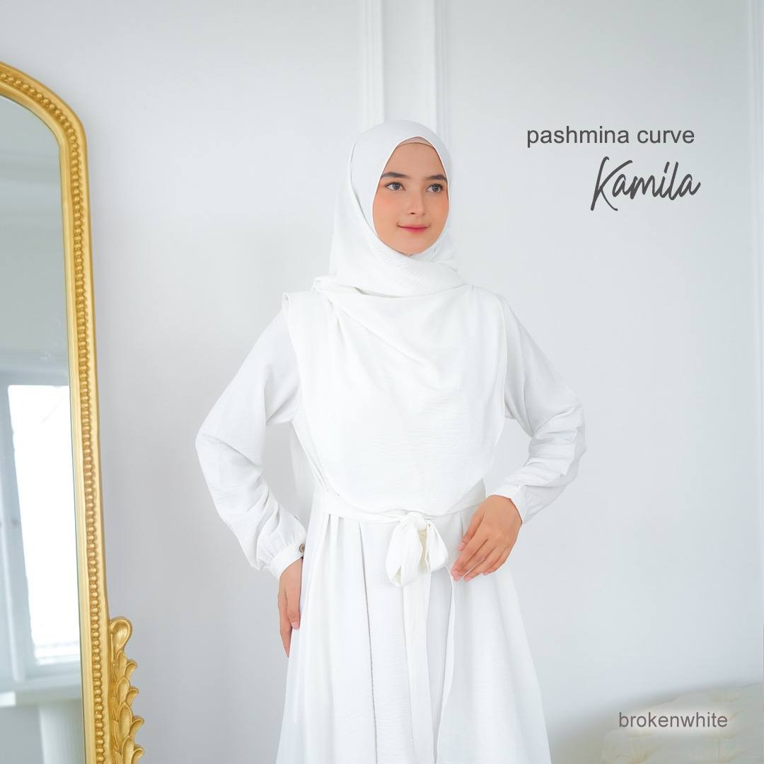 Kamila Hijab - Pashmina Curve Malay Airflow Crinkle Anti Kusut by Riskirich