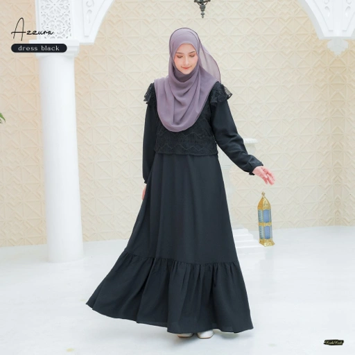 Image of Riskirich Azzura Dress Brukat Simpel dan Elegan
