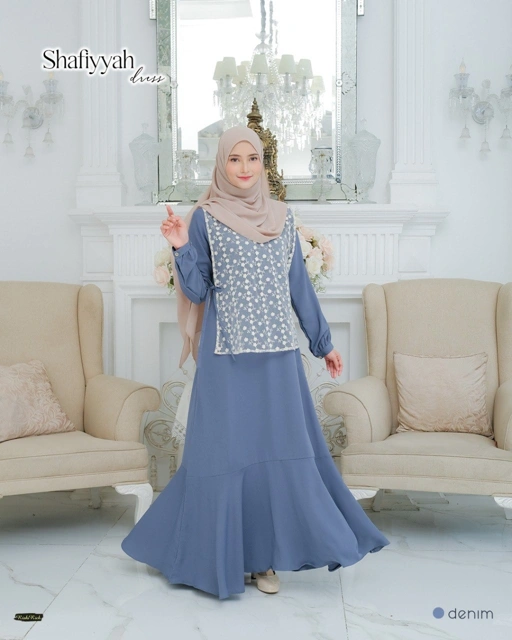 Image of Riskirich Shafiyyah Dress Outer Gamis Pesta Simple Elegan