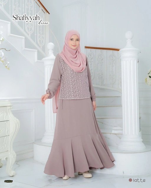 Image of Riskirich Shafiyyah Dress Outer Gamis Pesta Simple Elegan