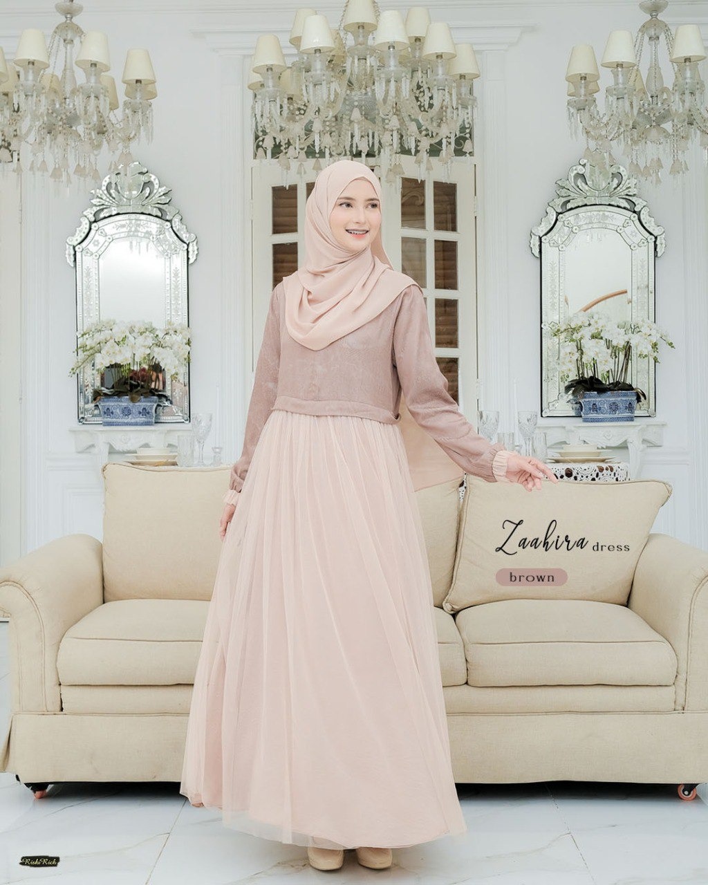 Zaahira Dress Rok Tutu Gamis Pesta Terbaru