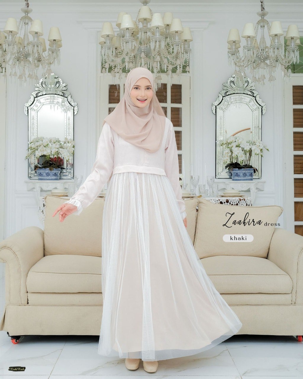 Zaahira Dress Rok Tutu Gamis Pesta Terbaru