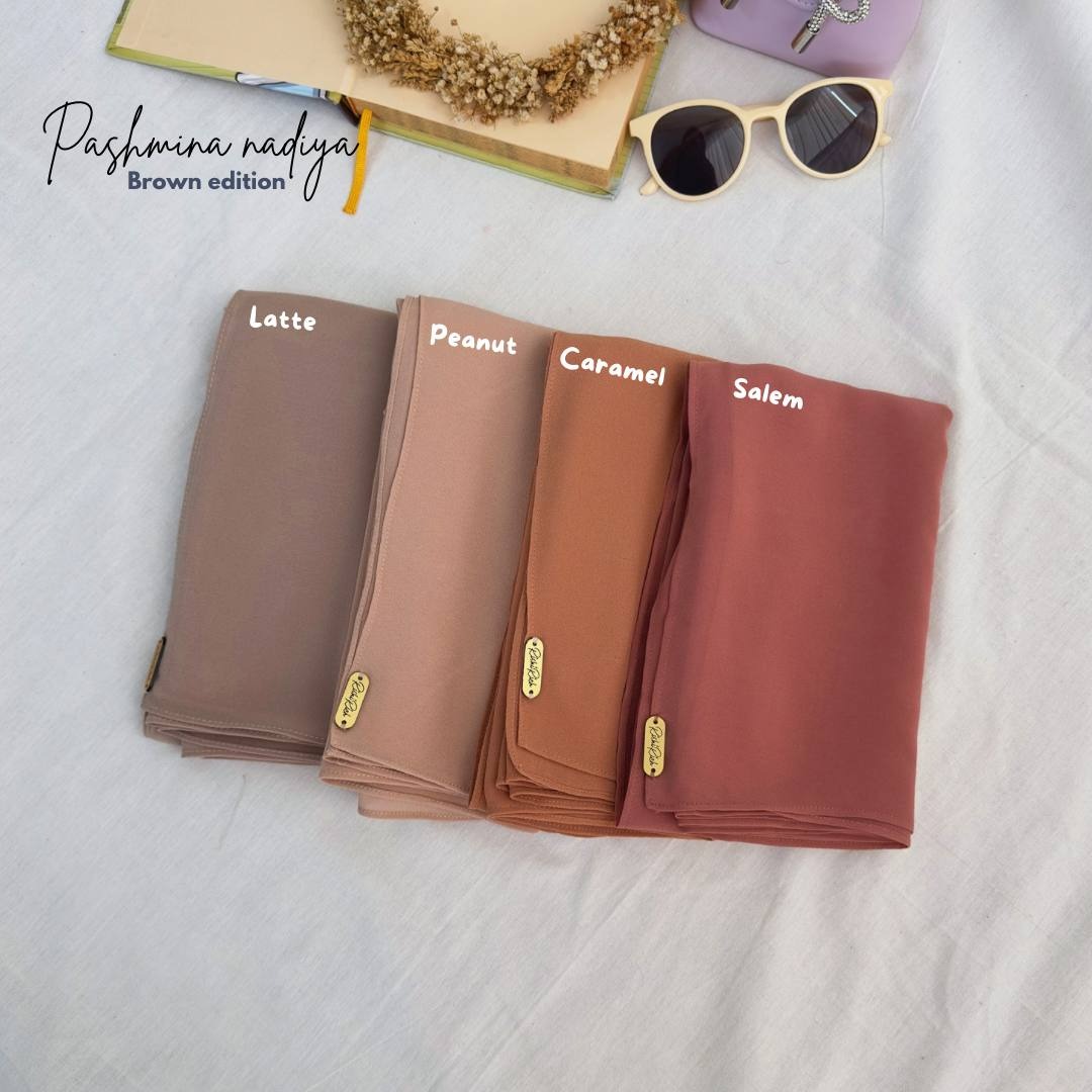 Hijab Pashmina Nadiya Bahan Ceruti Baby Doll Premium