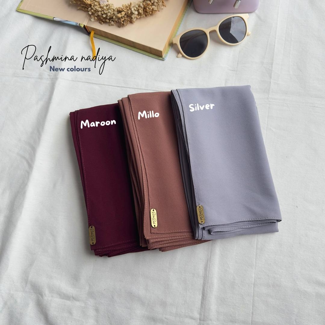Hijab Pashmina Nadiya Bahan Ceruti Baby Doll Premium
