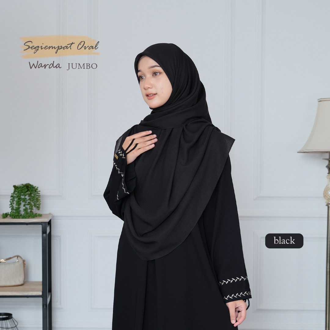 Hijab Warda Jilbab Segi Empat Oval Malay Standar / Jumbo