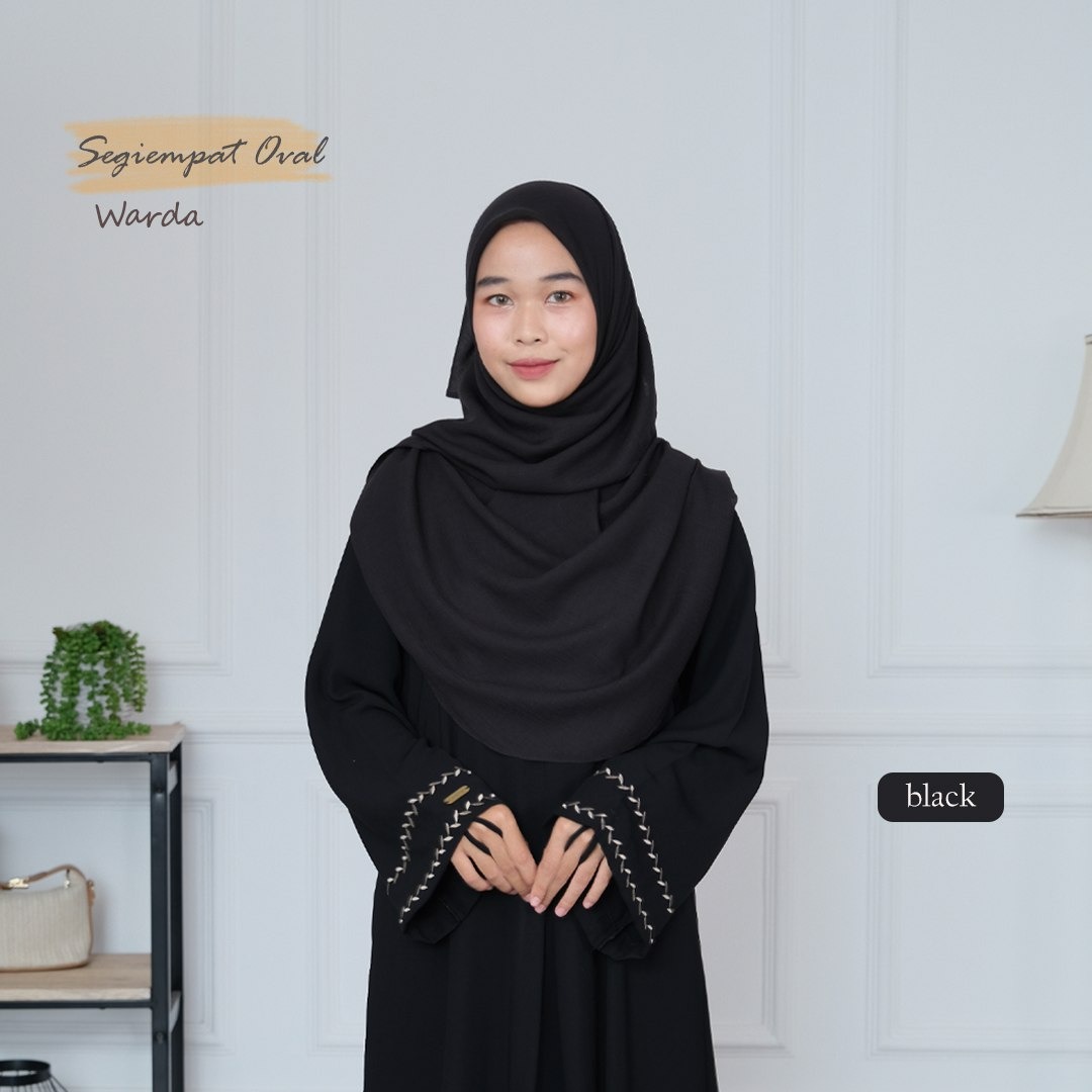 Hijab Warda Jilbab Segi Empat Oval Malay Standar / Jumbo