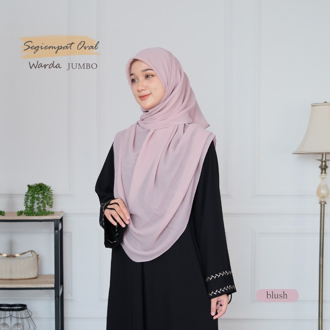 Hijab Warda Jilbab Segi Empat Oval Malay Standar / Jumbo