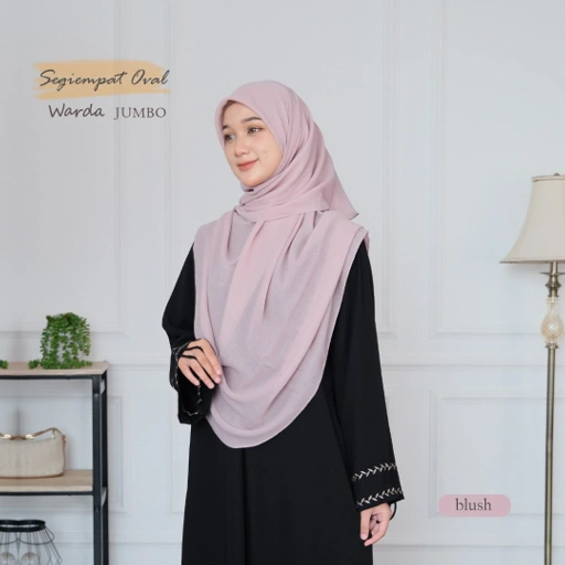 Image of Riskirich Hijab Warda Jilbab Segi Empat Oval Malay Standar / Jumbo