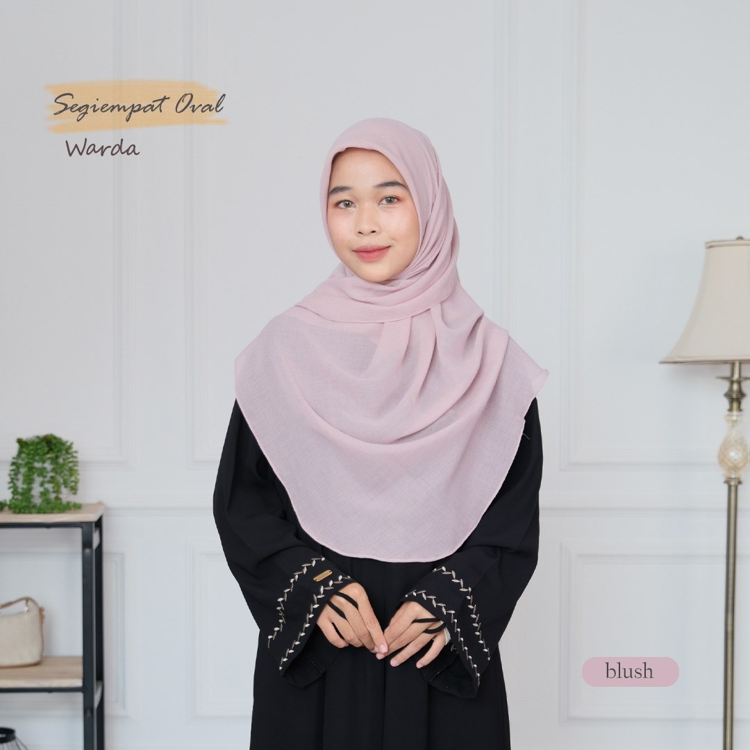 Hijab Warda Jilbab Segi Empat Oval Malay Standar / Jumbo