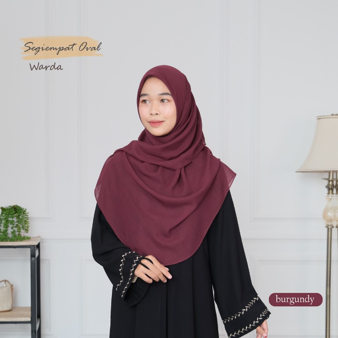 Hijab Warda Jilbab Segi Empat Oval Malay Standar / Jumbo