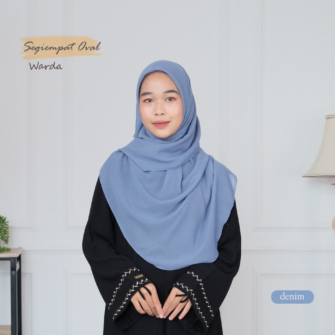 Hijab Warda Jilbab Segi Empat Oval Malay Standar / Jumbo