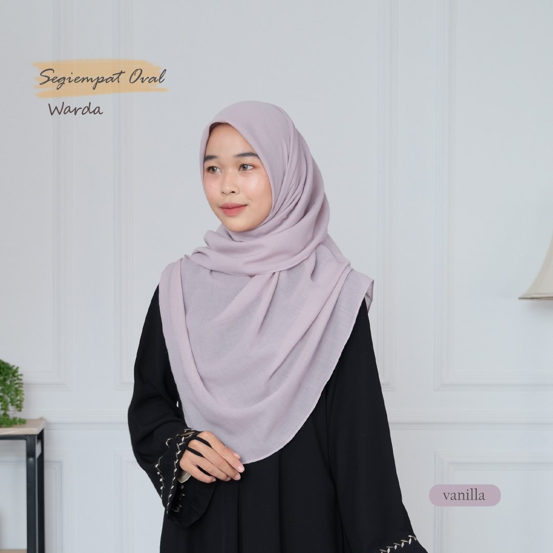 Hijab Warda Jilbab Segi Empat Oval Malay Standar / Jumbo