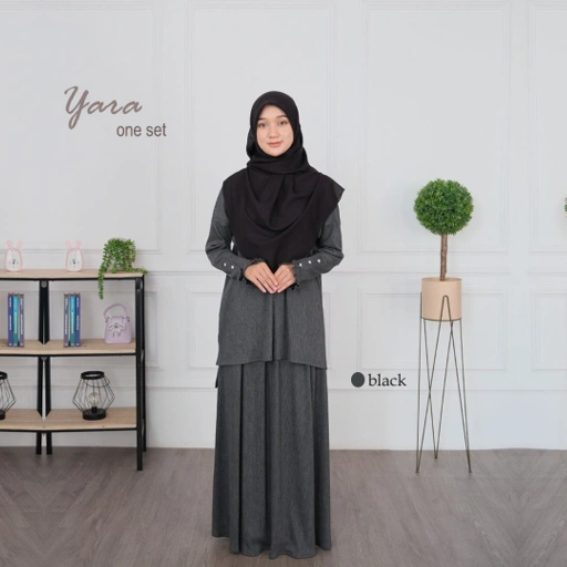 Image of Riskirich Yara One Set Tunik & Rok Wanita Muslimah Kekinian 
